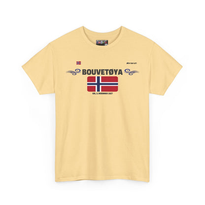 Bouvet Island flag t-shirt in Yellow Haze — premium cotton, Nordenatt