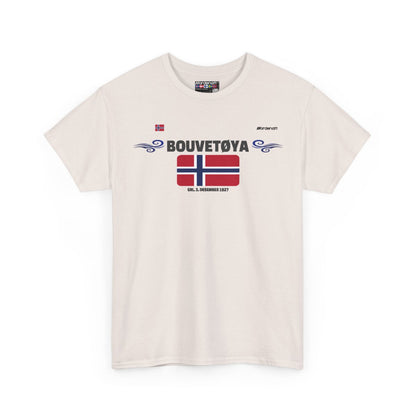 Bouvet Island flag t-shirt in Ice Grey — premium cotton, Nordenatt