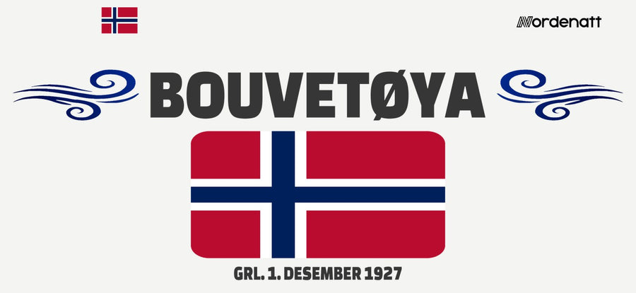 Bouvet Island design preview: flag, date and emblem inspiration printed on light t-shirts (Nordenatt)