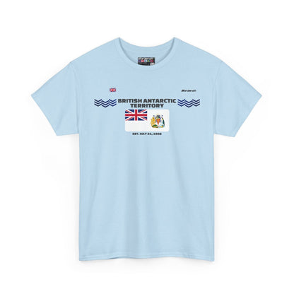 British Antarctic Territory flag t-shirt in Light Blue — premium cotton, Nordenatt