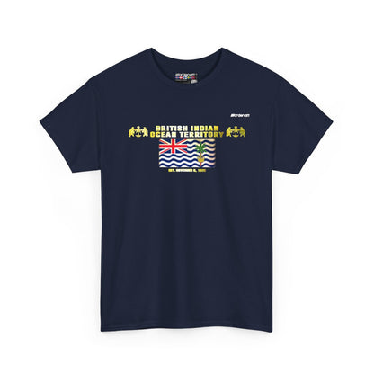 British Indian Ocean Territory flag t-shirt in Navy — premium cotton, Nordenatt