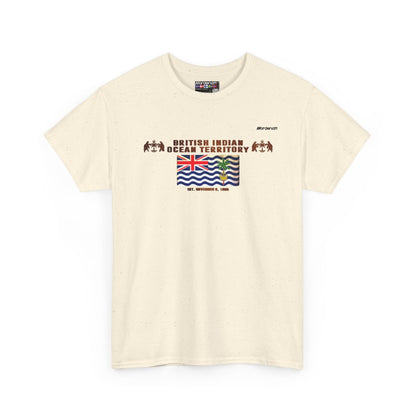 British Indian Ocean Territory flag t-shirt in Natural — premium cotton, Nordenatt