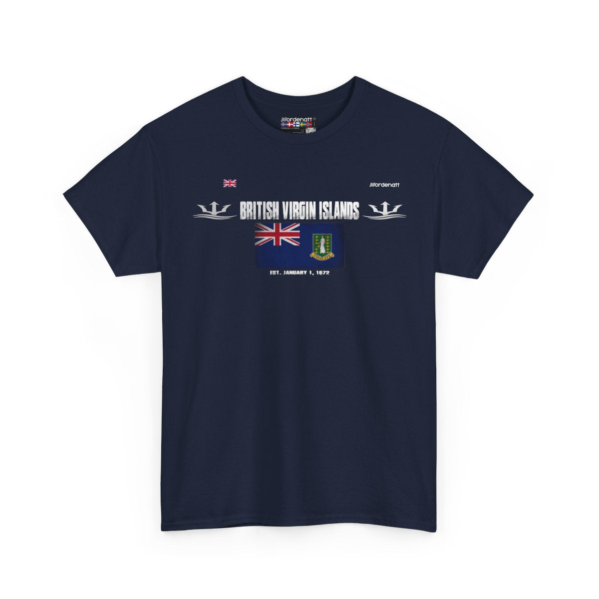 British Virgin Islands flag t-shirt in Navy — premium cotton, Nordenatt