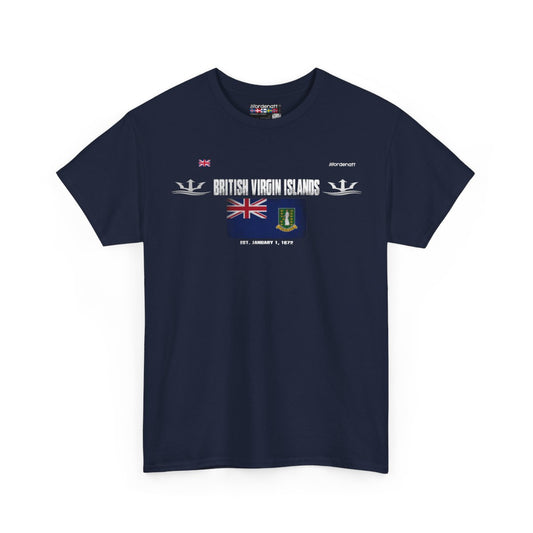 British Virgin Islands flag t-shirt in Navy — premium cotton, Nordenatt
