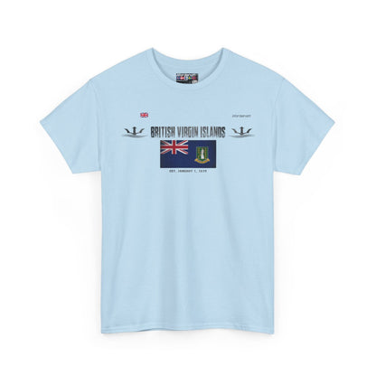 British Virgin Islands flag t-shirt in Light Blue — premium cotton, Nordenatt
