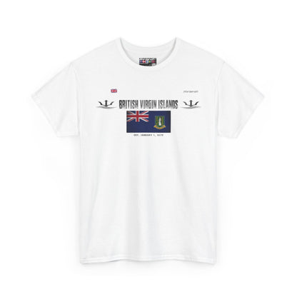 British Virgin Islands flag t-shirt in White — premium cotton, Nordenatt