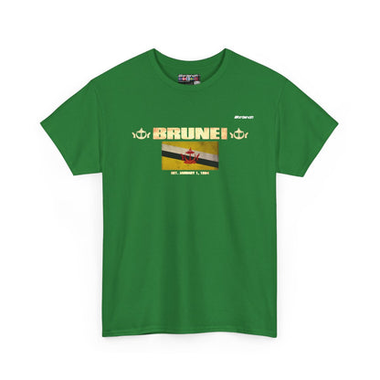 Brunei flag t-shirt in Turf Green — premium cotton, Nordenatt