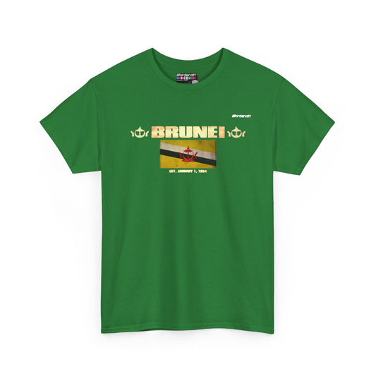 Brunei flag t-shirt in Turf Green — premium cotton, Nordenatt