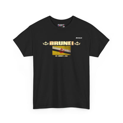 Brunei flag t-shirt in Black — premium cotton, Nordenatt