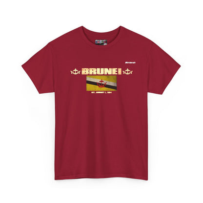 Brunei flag t-shirt in Cardinal Red — premium cotton, Nordenatt