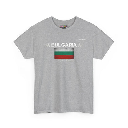 Bulgaria flag t-shirt in Sport Grey — premium cotton, Nordenatt