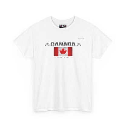 Canada flag t-shirt in White — premium cotton, Nordenatt