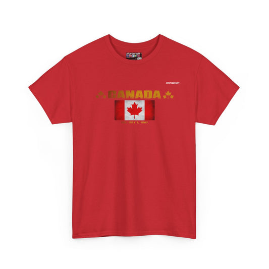Canada flag t-shirt in Red — premium cotton, Nordenatt