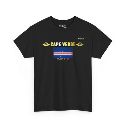 Cape Verde flag t-shirt in Black — premium cotton, Nordenatt