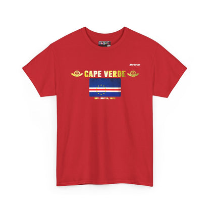Cape Verde flag t-shirt in Red — premium cotton, Nordenatt