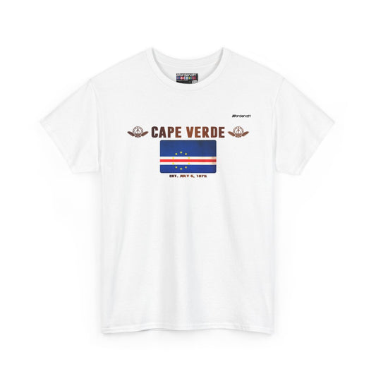 Cape Verde flag t-shirt in White — premium cotton, Nordenatt