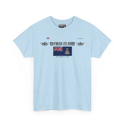 Cayman Islands flag t-shirt in Light Blue — premium cotton, Nordenatt