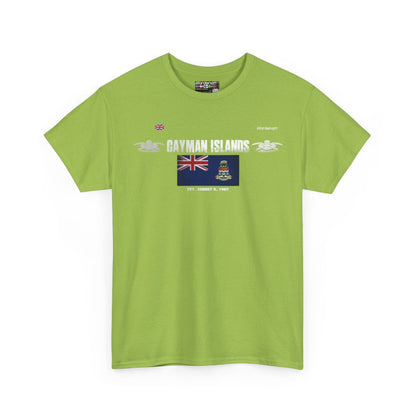 Cayman Islands flag t-shirt in Kiwi — premium cotton, Nordenatt