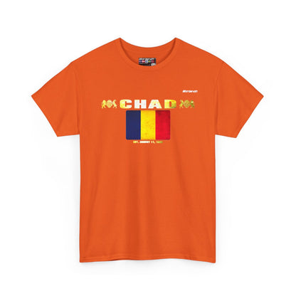 Chad flag t-shirt in Orange — premium cotton, Nordenatt