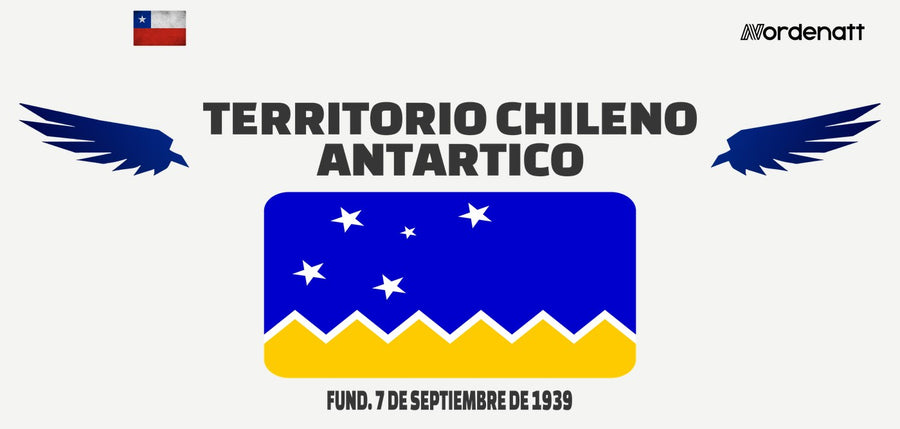 Chilean Antarctic Territory design preview: flag, date and emblem inspiration printed on light t-shirts (Nordenatt)