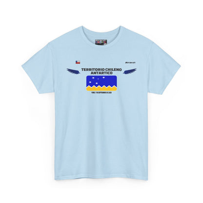 Chilean Antarctic Territory flag t-shirt in Light Blue — premium cotton, Nordenatt