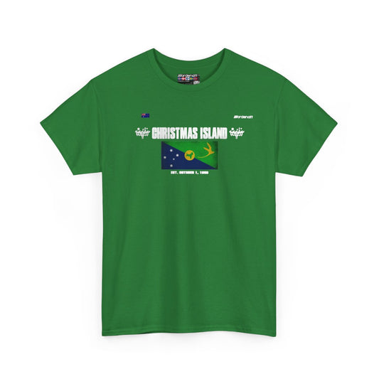 Christmas Island flag t-shirt in Turf Green — premium cotton, Nordenatt
