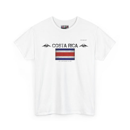Costa Rica flag t-shirt in White — premium cotton, Nordenatt