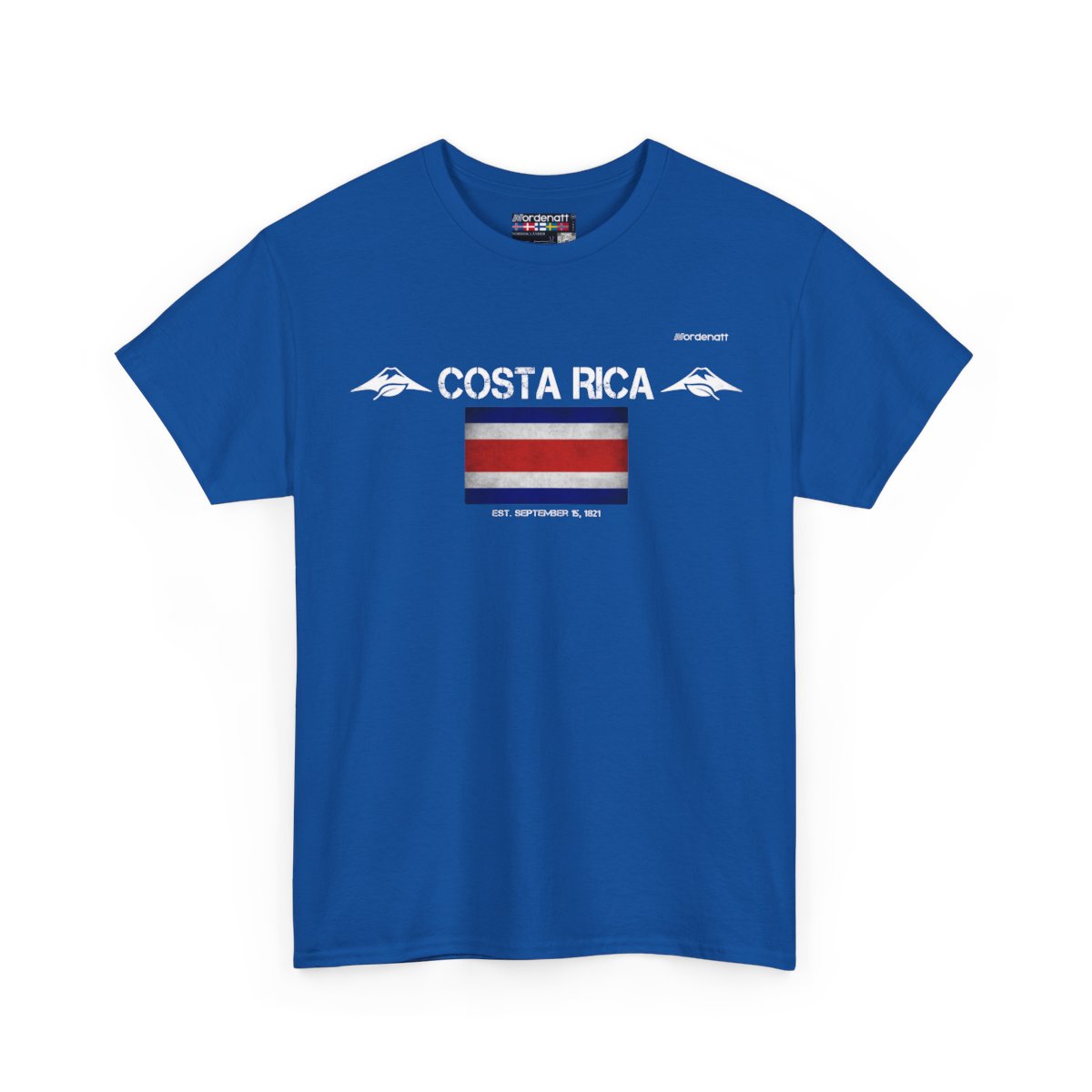 Costa Rica flag t-shirt in Royal — premium cotton, Nordenatt