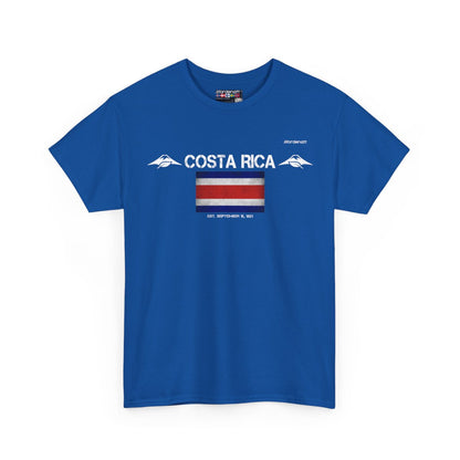 Costa Rica flag t-shirt in Royal — premium cotton, Nordenatt