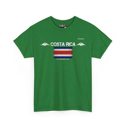Costa Rica flag t-shirt in Turf Green — premium cotton, Nordenatt