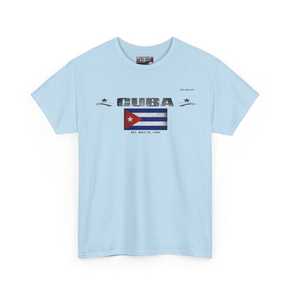 Cuba flag t-shirt in Light Blue — premium cotton, Nordenatt