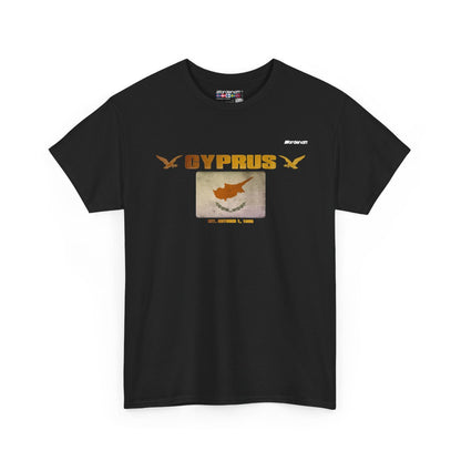 Cyprus flag t-shirt in Black — premium cotton, Nordenatt