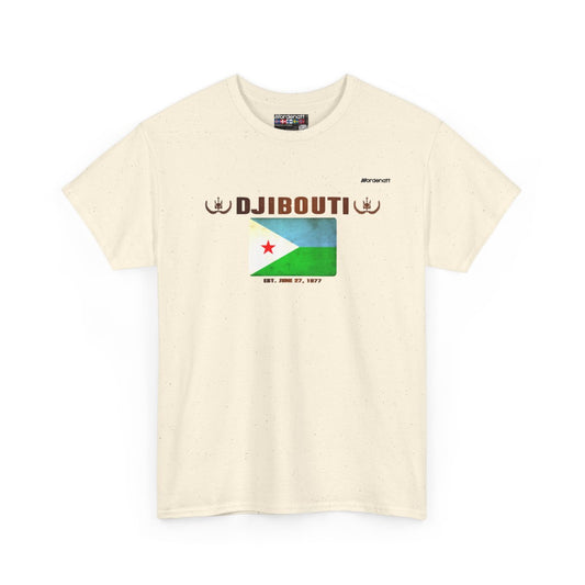 Djibouti flag t-shirt in Natural — premium cotton, Nordenatt