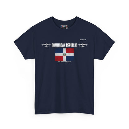 Dominican Republic flag t-shirt in Navy — premium cotton, Nordenatt