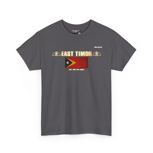 East Timor flag t-shirt in Charcoal — premium cotton, Nordenatt
