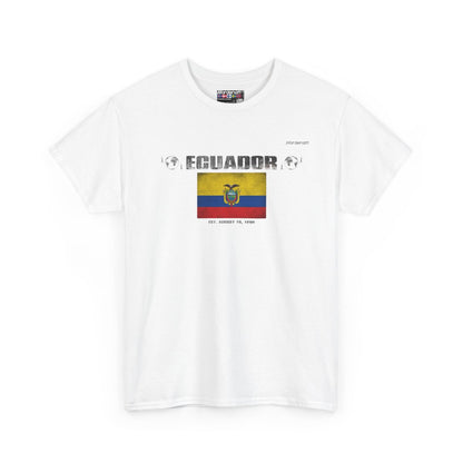 Ecuador flag t-shirt in White — premium cotton, Nordenatt