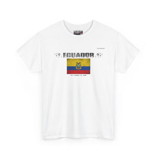 Ecuador flag t-shirt in White — premium cotton, Nordenatt
