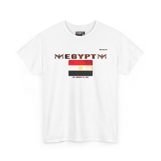 Egypt flag t-shirt in White — premium cotton, Nordenatt