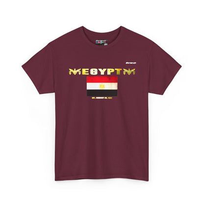 Egypt flag t-shirt in Maroon — premium cotton, Nordenatt