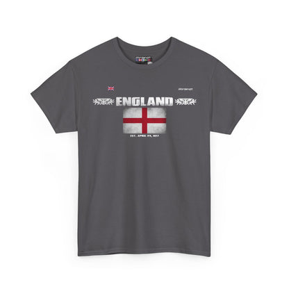 England flag t-shirt in Charcoal — premium cotton, Nordenatt