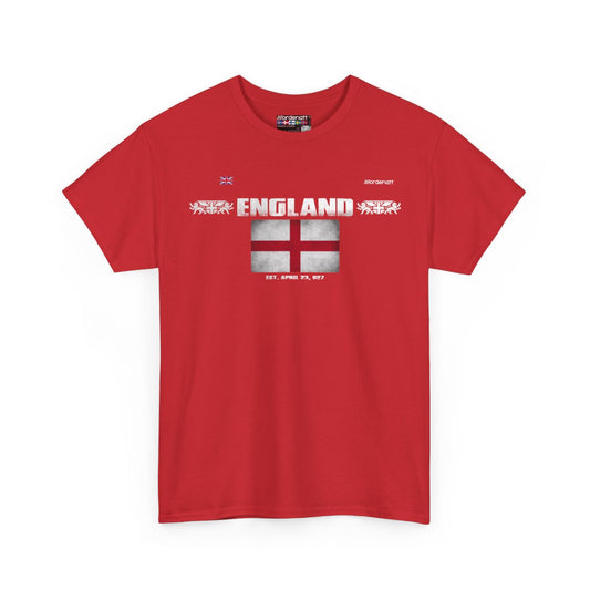 England flag t-shirt in Red — premium cotton, Nordenatt