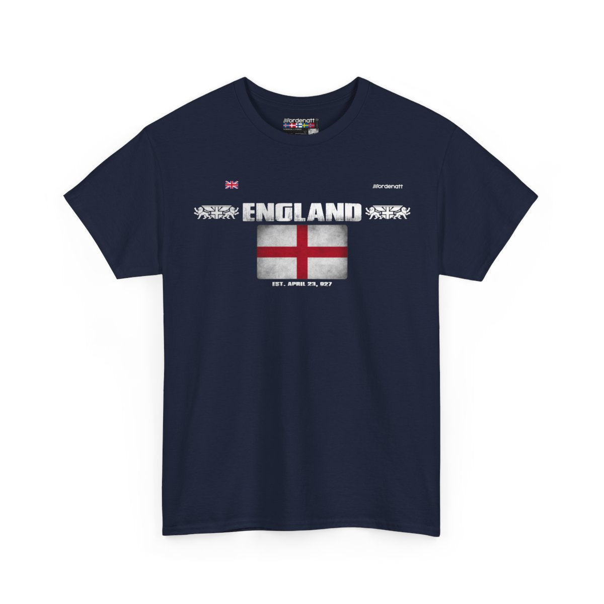 England flag t-shirt in Navy — premium cotton, Nordenatt