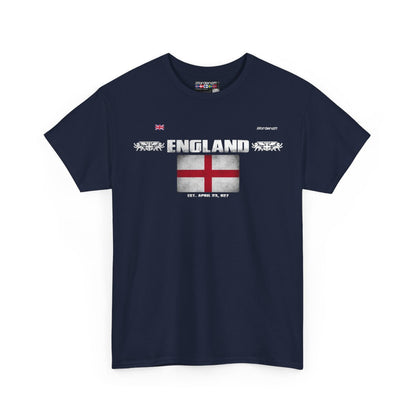 England flag t-shirt in Navy — premium cotton, Nordenatt