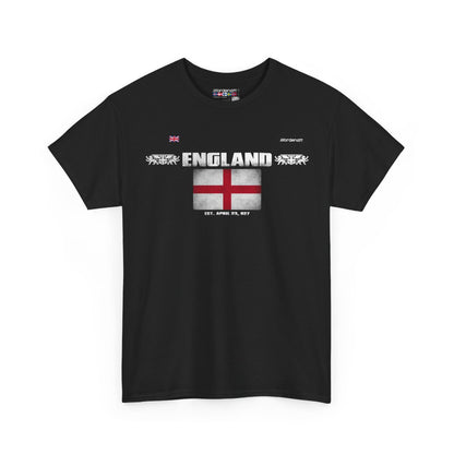 England flag t-shirt in Black — premium cotton, Nordenatt