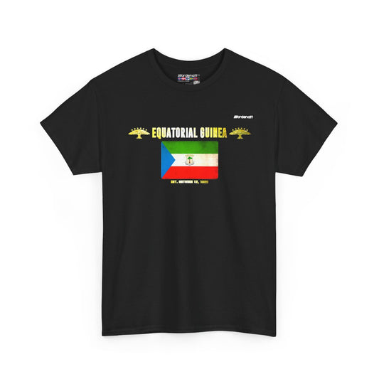 Equatorial Guinea flag t-shirt in Black — premium cotton, Nordenatt