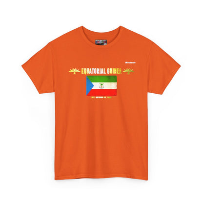 Equatorial Guinea flag t-shirt in Orange — premium cotton, Nordenatt