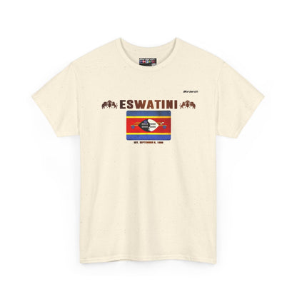 Eswatini flag t-shirt in Natural — premium cotton, Nordenatt