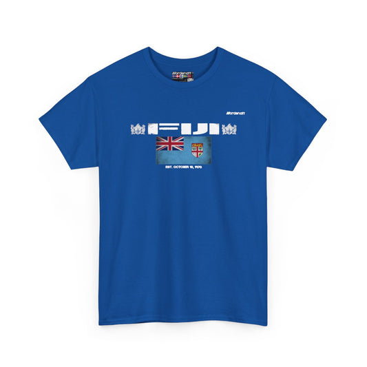 Fiji flag t-shirt in Royal — premium cotton, Nordenatt