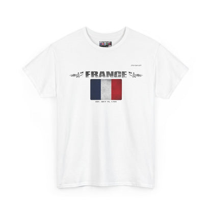 France flag t-shirt in White — premium cotton, Nordenatt