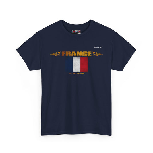 France flag t-shirt in Navy — premium cotton, Nordenatt